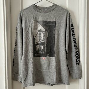 Obey Brooklyn Photo Worldwide Logo Light Gray long sleeve